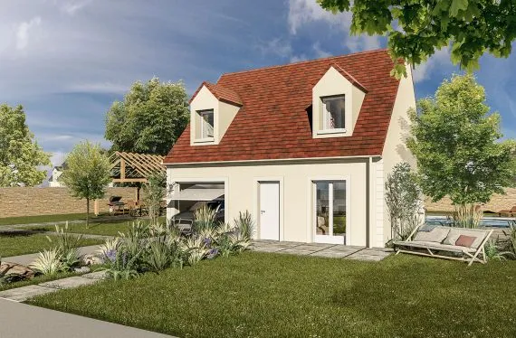 Projet de construction d'une maison 83.35 m² avec terrain à MONTLHERY (91)
